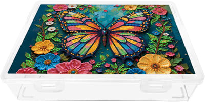 Adorzy Diamond Painting Opbergbox Vlinder – Opbergdoos - Opbergen - Diamond Painting Volwassenen – Diamond Painting Volledig Pakket