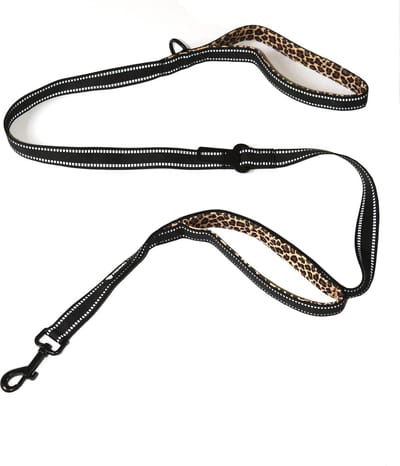 Frenkiez reflective leash light leopard