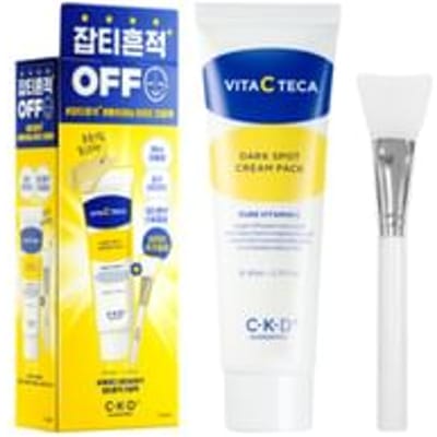 CKD Vita C Teca Vlekkenverzorgende Crème Masker Set (+Borstel) Verhelderende Hydratatie 80ml