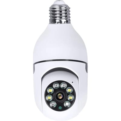 TUYA Home Dual-Band 2.4G&5G WiFi Draadloze Lamp Beveiligingscamera Buiten, 360 graden 1080P Smart wit