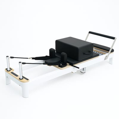 PH Fitness Pilates Reformer 214 cm STANDARD – Opvouwbaar Aluminium, Verstelbare Veerweerstand, Compact Pilates Apparaat, Trainingsbank voor Thuis, Home Gym & Studio Gebruik