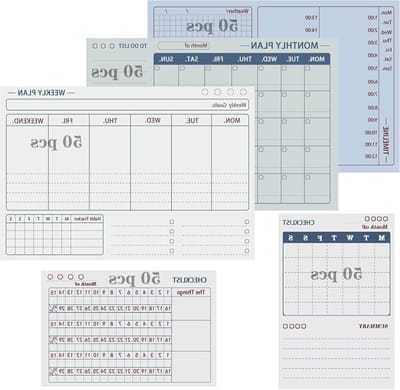 Dagelijkse, wekelijkse en maandelijkse planner pad met 250 vellen, scheurbare habit tracker en ongedateerde to-do lijst voor effectieve planning en doelen stellen