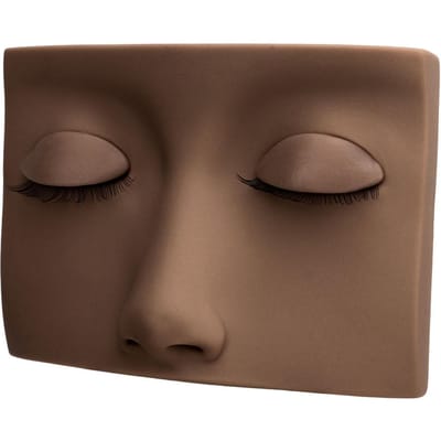 Tête de Mannequin pour Cils Amovible en Silicone Tête de Mannequin pour Cils de Remplacement pour Entraînement Brun Foncé brun foncé