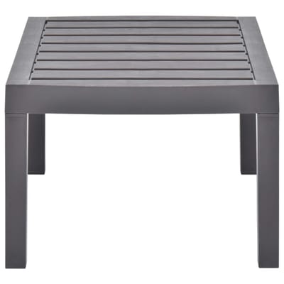 vidaXL - Tuintafel - 78x55x38 - cm - kunststof - mokkakleurig