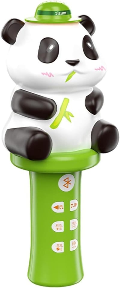 Kinder Karaoke Microfoon - Draadloos Muziek Speelgoed - Muziek Plezier - Volumeregeling Lichteffecten - 22 cm - Meerkleurig