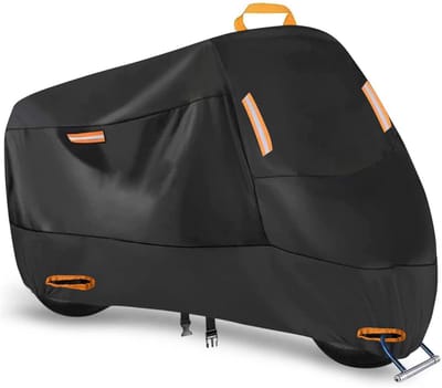 Motorzeil - Bescherming voor binnen en buiten - Oxfordstof 210D - Met reflecterende strips - Regendicht - Stofdicht - UV-bescherming - Winddicht - Hoezen Motorscooters - Zwart -245*105*125cm