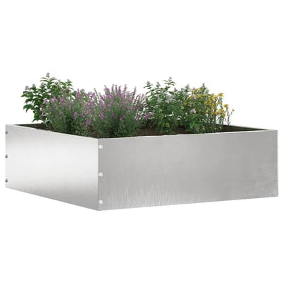 vidaXL - Gazonrand - 40 - x - 40 - x - 13 - cm - Roestvrij - staal - zilver