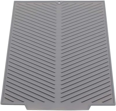 afwasafdruipmat van siliconen, 51x41cm drooggelaagde mat, milieuvriendelijk, hittebestendig en antislip keukengerei droogmat Dik, afwasafdruipmat voor servies