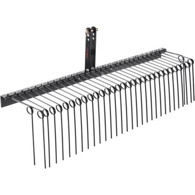 VEVOR Aanhanghark, 1830 mm getrokken verticuteermachine met 32 ​​stalen tanden, gazonhark voor bevestiging aan categorie 1, 3-puntshefinrichting voor tractor, voor bladeren, dennennaalden, stro en gras