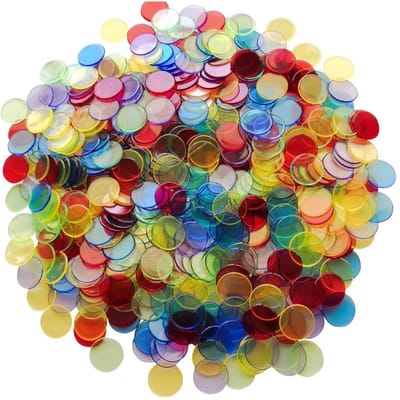 600300 Stuks 19 Mm Transparante Kleur Bingo Tellen Chips Voor Kinderen Wiskunde Educatieve Spellen Lesmateriaal Voor Het Klaslokaal