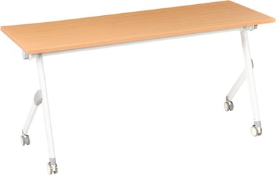 BENDI - Bureau inklapbaar - Bruin/Wit - 160 x 60 cm - MFC