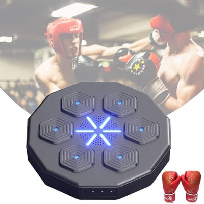 Muziek Boxing Machine - Boksapparaat Muur - Thuis Sporten - Met Bluetooth - 40 cm - Zwart