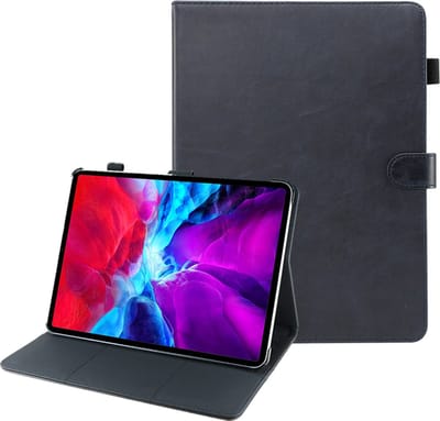 Dasaja leren hoes / case donkerblauw geschikt voor iPad 10.9 (2022) / iPad 11 (2025)