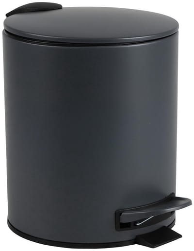 Pedal Bin - Prullenbak Kosmetica - Hygiënisch Afval Weggooien - Zacht Sluitend Mechanisme - 5 liter - Zwart