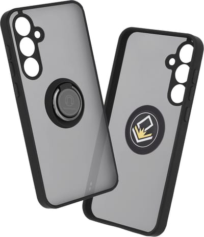 Hoesje geschikt voor Samsung Galaxy A55 - Techsuit Glinth Back Cover met ring en magneet - Zwart