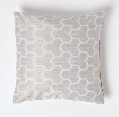 Homescapes kussenhoes met geometrisch patroon in naturel, 45 x 45 cm