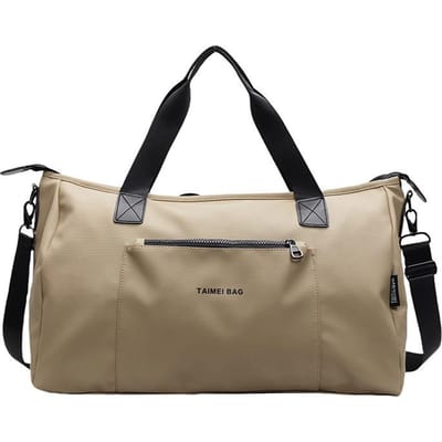 Heren en Dames Zelfde Stijl voor Reizen, Vrije Tijd en Sport, Handbagage Tas voor Studenten' School Start-up Kleding Opbergtas kaki