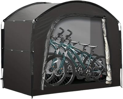 Fietsschuur - Opbergtent - Buiten Opslaan - Waterdichte Rits - 5 m³ Ruimte - Zwart