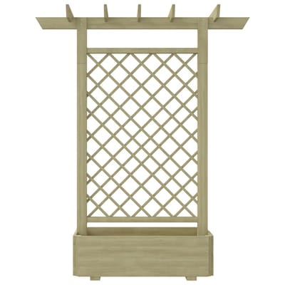 vidaXL - Pergola - plantenbak - 162x56x204 - cm - hout