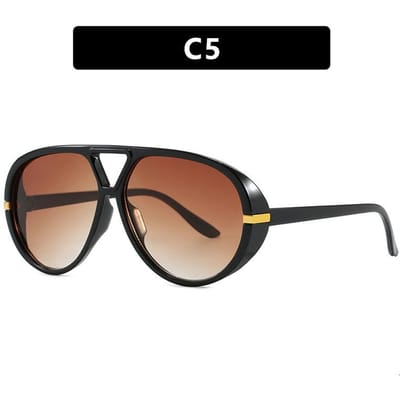Nieuwe Vintage Piloot Zonnebril Dames Heren Ronde Zonnebril Cirkelvormige Bril Oculos De Sol voor Mannen Vrouwen Brillen As Picture