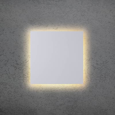 Escale LED wandlamp BLADE Q, wit, 34 x 34 cm, metaal, dimbaar