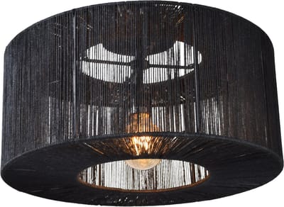 Urban Interiors - Plafondlamp - Drum Jute Zwart - Ø45