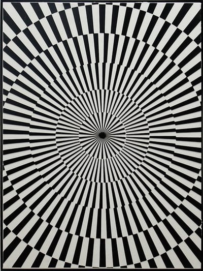 Schilderij illusie zwart/wit