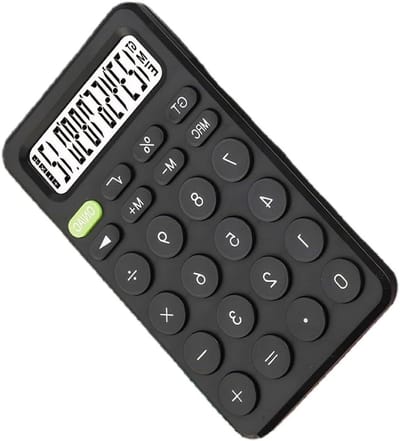 Studenten Rekenmachine - Elektronische Rekenmachine - Financieel Beheer - Draagbaar en Compact - 17.1 cm - Zwart