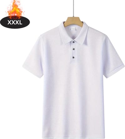 Livano Poloshirt Heren - T-Shirt Heren - Shirt - Overhemd - Polo Shirt - Wit - XXXL