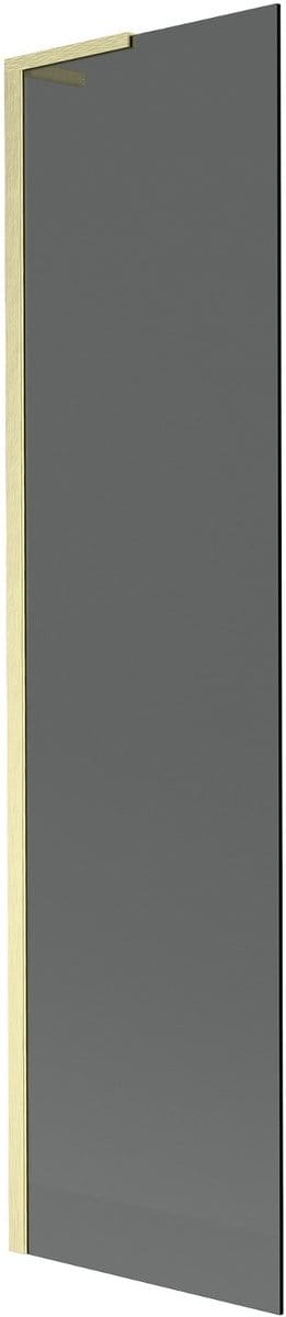 Mexen Next L badwand één vleugel 50 x 150 , grafiet, geborsteld goud - 895-050-000-03-40-55