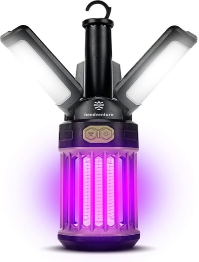 needventure® Camping Muggenlamp - Campinglamp - Kampeerlamp - Hanglamp Verlichting - Tentlamp - Draadloos en Oplaadbaar - Kampeer Lantaarn - Voor Binnen en Buiten