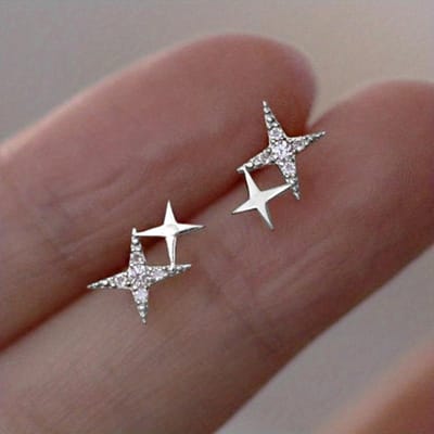 Nieuwe Mode Kleur Knop Oorbellen Vrouwen Cadeau Banket Asymmetrie Kruis Ster Oorbel Meisjes Sieraden Vintage Accessoires Cadeaus brown