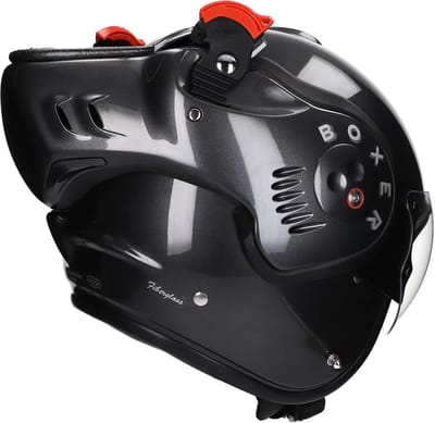 ROOF Boxer V8 Alpha Metal 22-06 - Maat S - Systeemhelmen - Scooter helm - Motorhelm - Zwart - Scooterhelmen mannen en vrouwen.