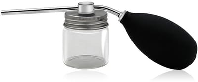 Daity 1 Poedersprayfles met sproeikop - navulbare sprayfles voor haargroei met vezels voor haaruitval en dunner wordend haar - vezelpoederdispenser - unisex haarstylingtool (zilver)