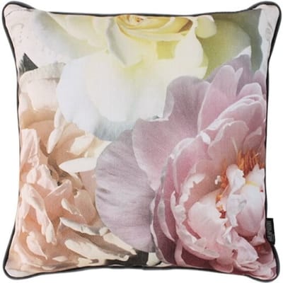Gek op kussens! Sierkussen jacquard velvet flowers | 45 x 45 cm | velvet/polyester