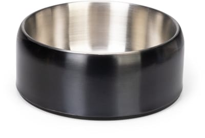 Designed by Lotte Noar Voerbak Hond - Eetbak/Drinkbak - Vaatwasserproof - Anti-slip - RVS - Zwart - 1890ml