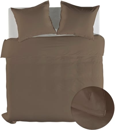Yellow Dekbedovertrek Suite Dubai - Katoen - Plaza Taupe - 200x200-220 cm - 100% Katoen - Tweepersoons