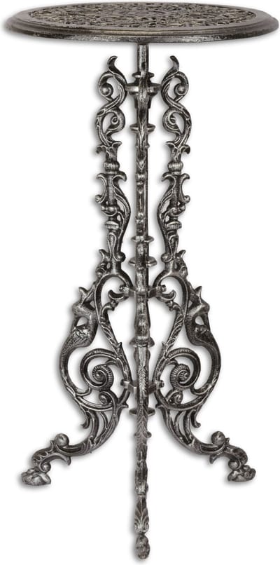 Gietijzeren Planten Tafel Oud Zilver 70 cm hoog