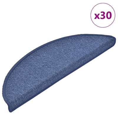 vidaXL - Trapmatten - 30 - st - 56x17x3 - cm - Blauw - Halfrond