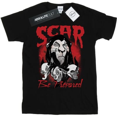 Disney Heren The Lion King Scar Wees Voorbereid T-Shirt (Zwart)