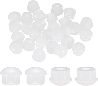 20 Stuks Hittebestendige Siliconen Gatenstopper voor 8mm Gaten - Ronde Plug voor Meubels en Kasten, Wit