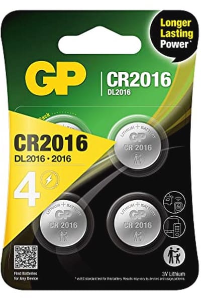 Lithium Knoopcelbatterijen CR2016 Set van 4 - Lange Levensduur 3V