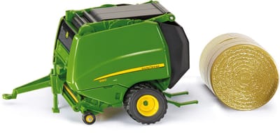 SIKU 2465, John Deere 990 Balenpers, 1:32, metaal/kunststof, groen, zijkanten en laadklep kunnen open