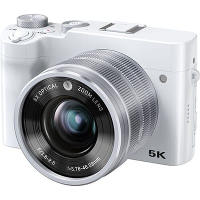 Songdian Digitale camera 5K 64MP – 8x optische zoomlens, dubbele lens, volledig kleur nachtzicht – Wit