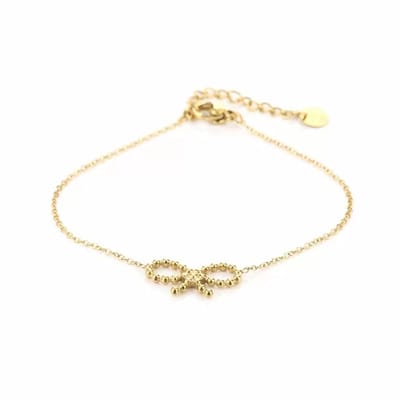 Bijoutheek Armband (Sieraad) Strikje Dots Goud