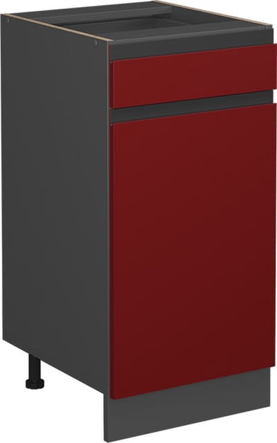 Vicco R-Line Keukenonderkast – 40 cm J-vorm, zonder werkblad Rood