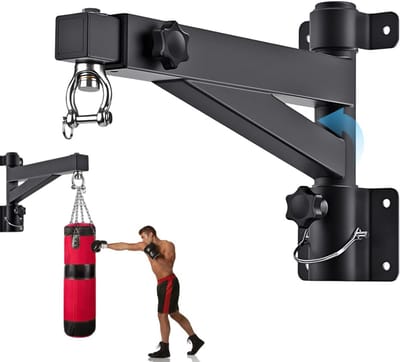 Bokszakhouder, zandzakhouder, 360° stille rotatie, duurzame constructie, verstelbaar van 44-64 cm, gewichtsondersteuning, 100 kg bokszakophanging, bokszakstandaard