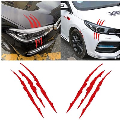 Dailygoods- Autostickers Reflecterend - 2 Stuks Klauwen - Waterdicht - Monsterklauw - Voor Motorfietsen - 40 x 12 cm - Auto Decals