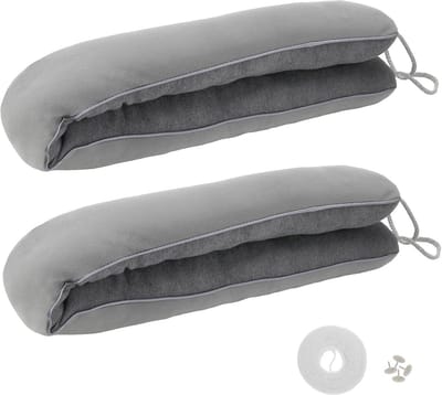 Inovra Plus - Grijze Tochtstopper 2 Stuks 93 x 11 cm - Windstopper met Pinnen - Deurkussen voor Ramen en Deuren - Geluiddicht en Afdichting