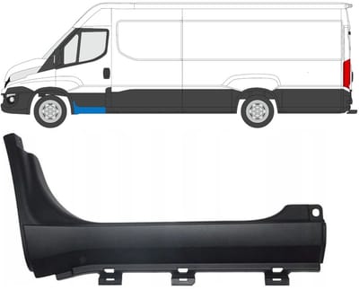 Sierlijst zijlijst voorste treeplank voor Iveco Daily 2014-2019 / Links